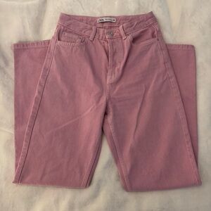 Zara Pink Straight-Leg Women’s Jeans